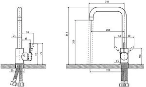 Смеситель для кухни Osgard Gron хром матовый 84173, 2