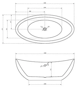 Ванна акриловая отдельностоящая Abber 180x87 AB9248, 2