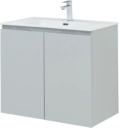Тумба под умывальник подвесная Aquanet Алвита New 80 серый 00277528