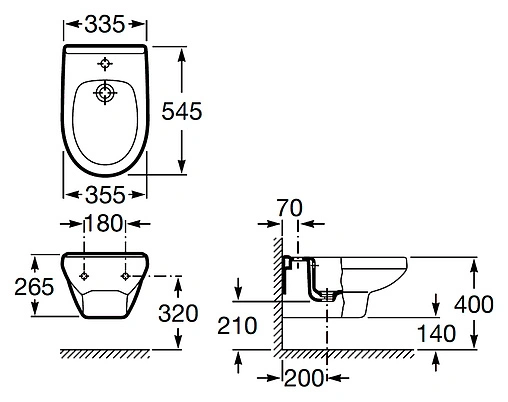 Биде подвесное Roca Victoria Laura белый 35530500S