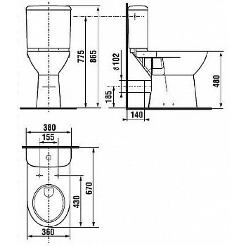 Чаша унитаза Jika Olymp белый 8.2361.6.000.000.1