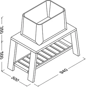 Тумба-умывальник напольная ISVEA Allegro 94 тик 22ALS003081I+10AL75060SV Тумба-умывальник напольная ISVEA Allegro 94 тик 22ALS003081I+10AL75060SV, 2