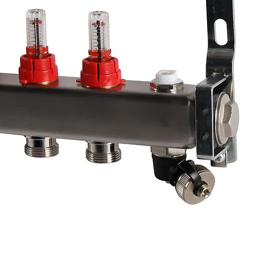 Группа коллекторная с расходомерами 9 отводов 1&quot;в/в x ¾&quot;ек Rommer RMS-1201-000009