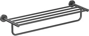 Полка для полотенец Aquatek Европа чёрный матовый AQ4115MB, 1