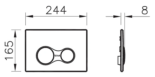 Комплект 5 в 1 VitrA Zentrum 9012B003-7206 с кнопкой Sirius 740-0480 хром глянцевый Комплект 5 в 1 VitrA Zentrum 9012B003-7206 с кнопкой Sirius 740-0480 хром глянцевый