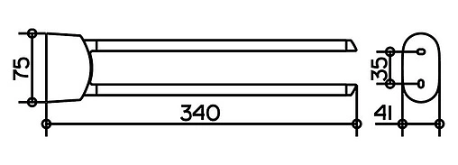 Полотенцедержатель Keuco Elegance new хром 11620010000 Полотенцедержатель Keuco Elegance new хром 11620010000