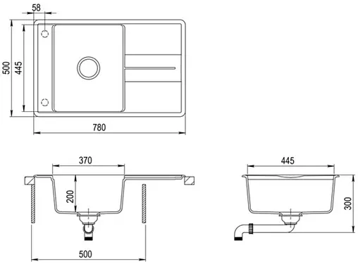 Мойка кухонная Teka Estela 50 B-TQ графит металлик 40148081