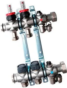 Группа коллекторная с расходомерами 2 отвода 1"нг x ¾"ек Oventrop Multidis SF 1404352 Группа коллекторная с расходомерами 2 отвода 1"нг x ¾"ек Oventrop Multidis SF 1404352, 1