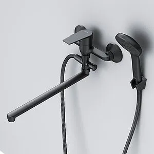 Смеситель для ванны с длинным изливом Am.Pm Gem чёрный матовый F90A90122 Смеситель для ванны с длинным изливом Am.Pm Gem чёрный матовый F90A90122, 5