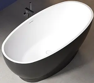 Ванна акриловая отдельностоящая Abber 165x80 AB9207B, 1