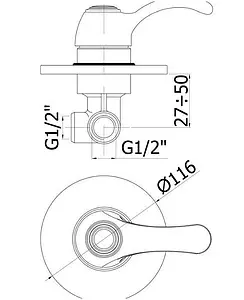 Смеситель для душа скрытого монтажа Paffoni Flavia хром FA010CR, 2