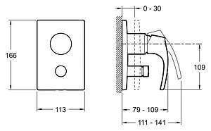 Смеситель для ванны скрытого монтажа Jacob Delafon Symbol хром E98724-CP Смеситель для ванны скрытого монтажа Jacob Delafon Symbol хром E98724-CP, 2