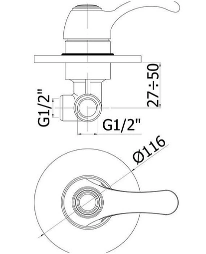 Смеситель для душа скрытого монтажа Paffoni Flavia хром FA010CR