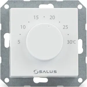 Проводной комнатный терморегулятор НО/НЗ 230В Salus EXPERT HTR белый BTR230(20), 1