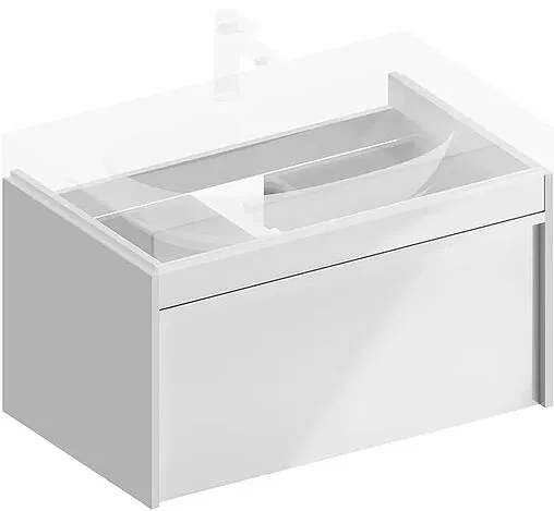 Тумба под умывальник подвесная Kerama Marazzi Modula 80 белая глянцевая MO.80.1+1\WHT