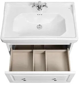 Тумба-умывальник напольная Roca Carmen 80 белый матовый ZRU9307845+3270A0000, 4