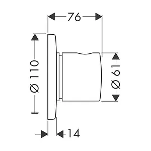 Вентиль переключающий на 2/3 потребителя Hansgrohe Trio/Quattro S хром 15932000, 2