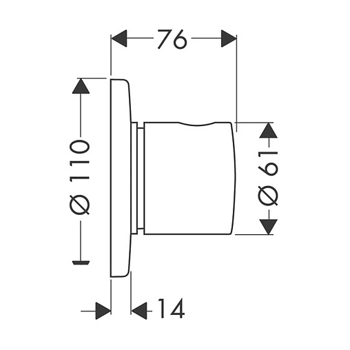 Вентиль переключающий на 2/3 потребителя Hansgrohe Trio/Quattro S хром 15932000