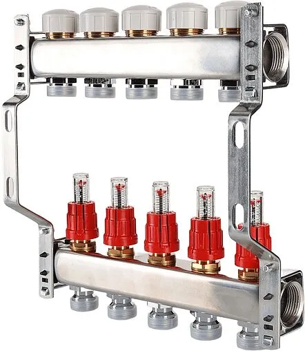 Группа коллекторная с расходомерами 3 отвода 1&quot;в/в x ¾&quot;ек Valtec VTc.584.EMNX.0603