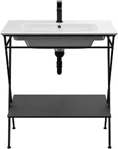 Консоль с умывальником напольная Kerama Marazzi Piano Next 75 чёрный PIA.N.75\BLK+PI.wb.75 Консоль с умывальником напольная Kerama Marazzi Piano Next 75 чёрный PIA.N.75\BLK+PI.wb.75, 4