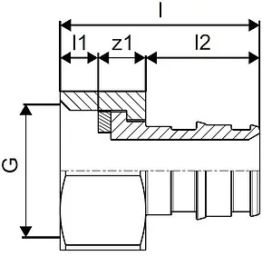 Муфта аксиальная с накидной гайкой 16мм x ½"нг Uponor Q&E 1023014 Муфта аксиальная с накидной гайкой 16мм x ½"нг Uponor Q&E 1023014, 2
