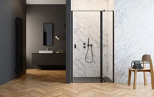 Дверь в нишу 1000мм прозрачное стекло Radaway NES Black DWJ II 100 L 10036100-54-01L