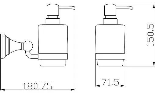 Дозатор для жидкого мыла Rav Slezak Morava retro хром MKA0303