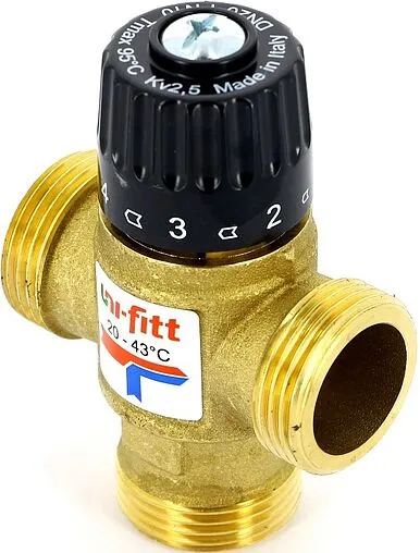 Трехходовой термостатический смесительный клапан 1&quot; +20...+43°С Kvs 2.5 Uni-Fitt 351G0540