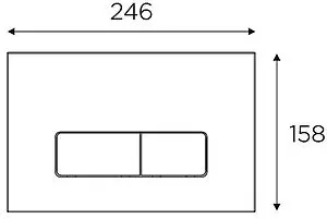 Комплект 5 в 1 Idrospania Menorca 40220+30350+AZ-0057 с кнопкой белый глянцевый, 4