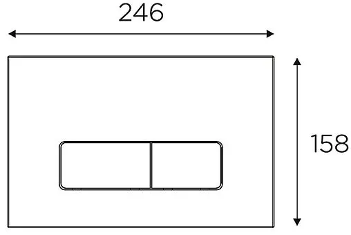 Комплект 5 в 1 Idrospania Menorca 40220+30350+AZ-0057 с кнопкой белый глянцевый