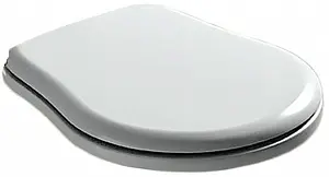 Крышка-сиденье для унитаза Kerasan Retro белый/хром 109001 Крышка-сиденье для унитаза Kerasan Retro белый/хром 109001, 1