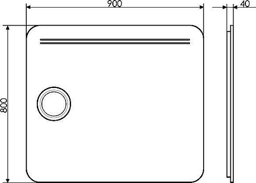 Зеркало с подсветкой Comforty Лондон 90 00004140523CF