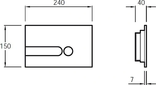 Клавиша смыва для унитаза Jacob Delafon E4326-CP хром глянцевый