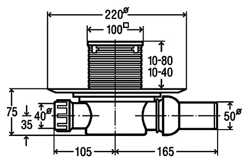 Трап горизонтальный Set Viega Advantix 4936.2 100x100мм 583248
