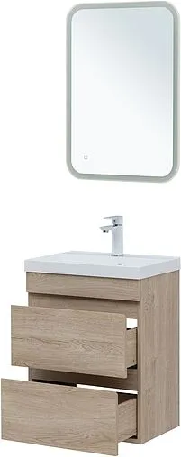 Тумба под умывальник подвесная Aquanet Нота New 50 дуб светлый 00334196