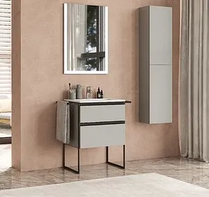 Шкаф-пенал подвесной Roca Domi 35 серый матовый ZRU9307875 Шкаф-пенал подвесной Roca Domi 35 серый матовый ZRU9307875, 4