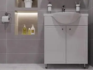 Тумба-умывальник напольная Cersanit Sido 50 белый F-SU-SIDO-NATI50+S-UM-NAT50/1-w Тумба-умывальник напольная Cersanit Sido 50 белый F-SU-SIDO-NATI50+S-UM-NAT50/1-w, 4