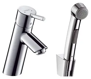 Смеситель для раковины с гигиеническим душем Hansgrohe Talis S2 80 хром 32140000, 1
