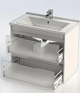 Тумба-умывальник Aquanet Тулон 75 белый 00183395+00182319, 4