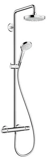 Душевая система с термостатом для душа Hansgrohe Croma Select S 180 2jet хром/белый 27253400