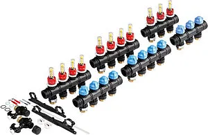 Группа коллекторная с расходомерами 11 отводов 1&quot;нг x ¾&quot;ек TECEfloor SLQ 77390040+77390040+77390030+77390010, 1