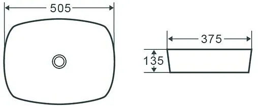 Раковина Terminus Ното 50 белый 04RN50x37x13W