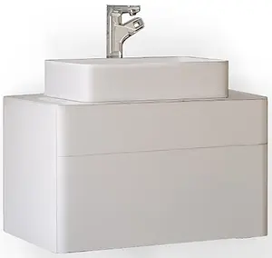 Тумба-умывальник подвесная Raval Pure 80 белый Pur.01.80/P/W+У18293 Тумба-умывальник подвесная Raval Pure 80 белый Pur.01.80/P/W+У18293, 3