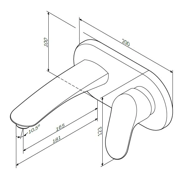 Смеситель для раковины из стены Am.Pm Like хром F8072200