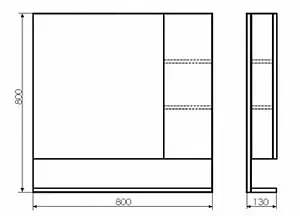 Шкаф-зеркало Comforty Рига 80 дуб сонома/белый 00004139024CF, 2