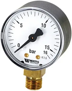 Манометр радиальный Watts MRP 50мм 16 бар ¼&quot; 10007384, 1
