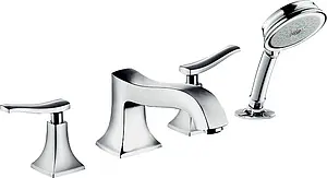 Смеситель на борт ванны на 4 отверстия Hansgrohe Metris Classic хром 31314000, 1