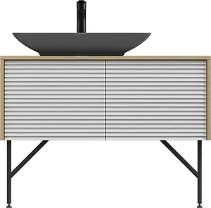 Тумба-умывальник напольная ISVEA Suit 100 белый/дуб 27SUS065101I+10SY50065SV-2C, 1