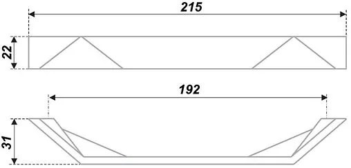 Ручка для мебели BelBagno AURORA хром RS268CP.4/192