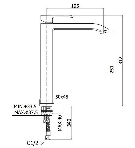 Смеситель для раковины Paffoni Level хром LES081CR